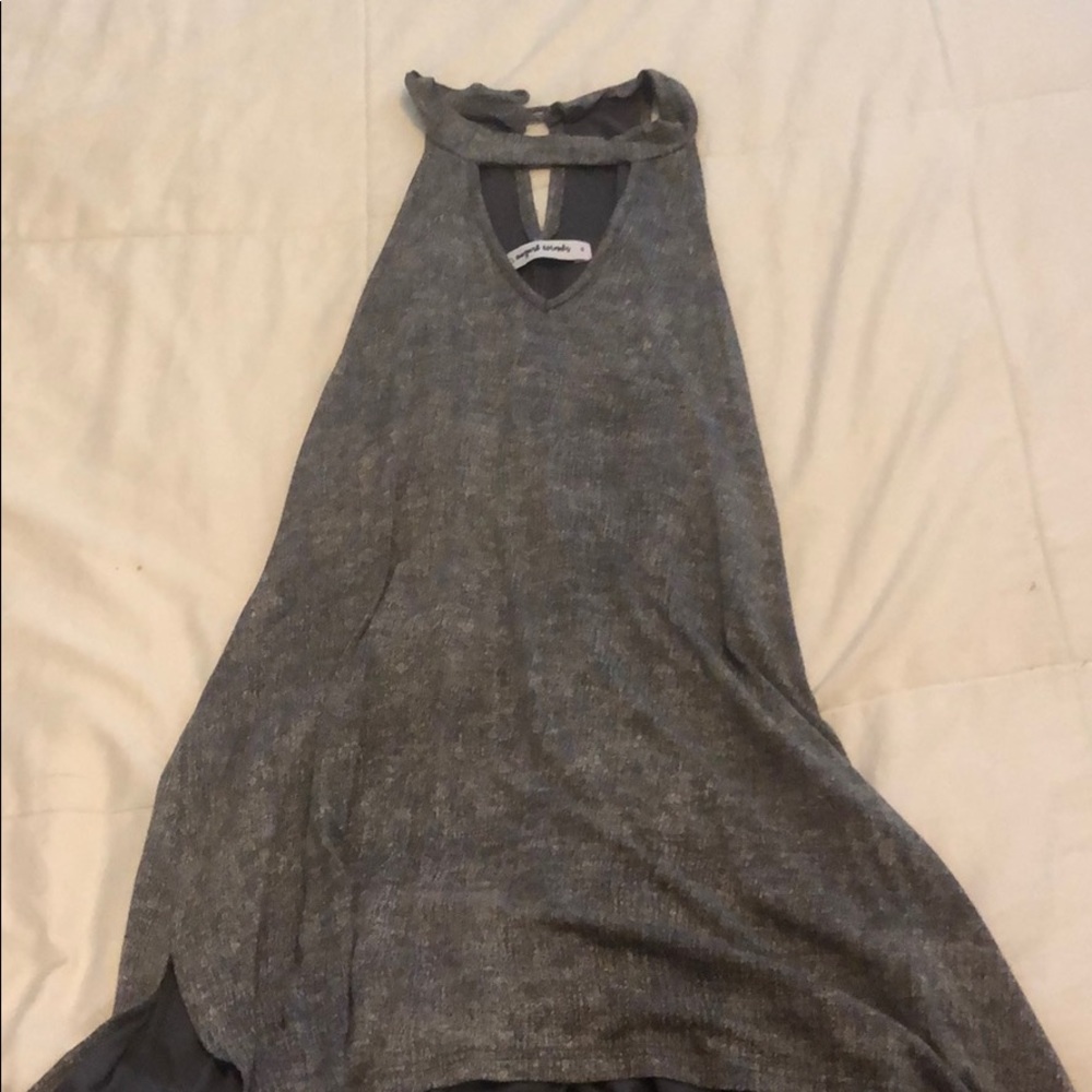 Gray halter top